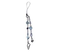 Morain Llavero único con colgante de cuentas hecho a mano con alas de copo de nieve para mujer, 9.6*3.6*3cm, Aleación acrílica