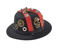 Morain Steampunk - Sombrero de bolos Steampunk, sombrero steampunk, para viajeros del tiempo, fiesta de Halloween, accesorios superiores
