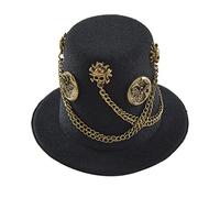 Morain Steampunk - Sombrero de bolos Steampunk, sombrero steampunk, para viajeros del tiempo, fiesta de Halloween, accesorios superiores