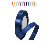 MORAINJAY 15mm Cinta de Satén Bien,23M Cinta Regalo Azul Marino para Envolver Regalos,Cinta de Lazo,Globos,Cinta de Ramo,Cinta de Cumpleaños Regalo,Cinta de Raso para Vestidos de Bodas Decoración