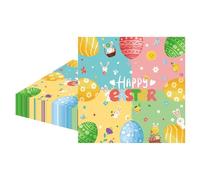 MORAINJAY 20 servilletas de Pascua, huevos multicolor, servilleta de papel de feliz Pascua, 6.5 pulgadas, decoración de mesa de pañuelos para fiestas de primavera