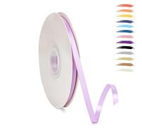MORAINJAY 6mm Cinta de Satén Bien,95M Cinta Regalo Púrpura Claro para Envolver Regalos,Cinta de Lazo,Globos,Cinta de Ramo,Cinta de Cumpleaños Regalo,Cinta de Raso para Vestidos de Bodas Decoración