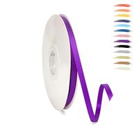 MORAINJAY 6mm Cinta de Satén Bien,95M Cinta Regalo Púrpura para Envolver Regalos,Cinta de Lazo,Cinta de Globos,Cinta de Ramo,Cinta de Cumpleaños Regalo,Cinta de Raso para Vestidos de Bodas Decoración