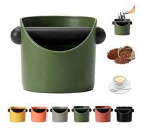 MORAINJAY Caja para Golpear Café Pequeña Verde Militar,Knock Box Compacto para Posos de Café, con Barra Desmontable Antichoque y Base Antideslizante,Accesorio Barista para Espresso