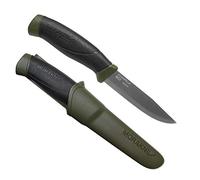 Morakniv Companion M11827 AA8 - Cuchillo con hoja de acero inoxidable, mango antideslizante, color verde oliva y funda con clip para cinturón