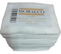 MORALCO Toallas Desechables Spun Lace 100 Uds Blanca (Manicura 30 x 40)