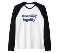 Moralidad sobre la legalidad Código Moral Brújula Buen Humano Sé Amable Camiseta Manga Raglan