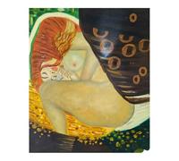 MORANA Óleo sobre lienzo pintado a mano 50 x 60 cm homenaje a Las amigas II Klimt Estilo Secesión Vienesa Decorativo de Pared Regalo Artistas Italianos Made in Italy