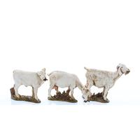 Moranduzzo 2 Cabritas y 1 Ternero para Belén de 10 cm - Standard 10 - Escala 1:20 - Figuras de Belén Irrompibles, Pintadas a Mano, Producto Oficial, Made in Italy, Escultor M. Landi