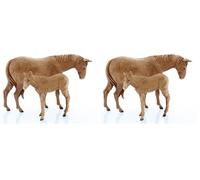 Moranduzzo Caballo y Potro para Belén de 8 Cm Escala 1:22 - Figuras de Belén Indestructibles - Pintura Acabada a Mano, Producto Oficial, Escultor M. Landi (Paquete de 2)