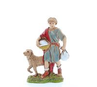 Moranduzzo Hombre con Perro H 9 cm para Belén Escala 1:20 - Limited 9 - Figura Irrompible, Estilo '700, Pintura Acabada a Mano, Producto Oficial, Made in Italy, Escultor M. Landi