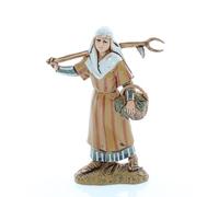 Moranduzzo Joven Campesina para Belén de 10 Cm Escala 1:20 - Figuras de Belén Indestructibles - Estilo Árabe, Pintura Acabada a Mano, Producto Oficial, Escultor M. Landi