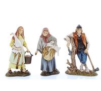 Moranduzzo Leñadora, Mujeres con Ganso y Conejo para Belén de 10 Cm Escala 1:20-Figuras de Belén Indestructibles-Estilo 700',Pintura Acabada a Mano,Producto Oficial, Escultor M. Landi