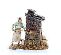 Moranduzzo Pizzero Al Horno para Belén de 8 Cm Escala 1:22 - Figuras de Belén Indestructibles - Estilo 700', Pintura Acabada a Mano, Producto Oficial, Escultor M. Landi