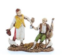 Moranduzzo Tabernero y Contador de Cuentos para Belén de 8 Cm Escala 1:22 - Figuras de Belén Indestructibles - Estilo 700', Pintura Acabada a Mano, Producto Oficial, Escultor M. Landi