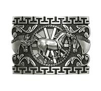 Moranse Hebillas de cinturón estilo vaquero occidental para correr, color plateado, Bonito caballo, Medium