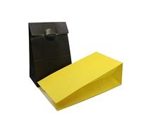 MORANTI Bolsas de regalo de fiesta amarillas y negras de 5.1 x 3.1 x 9.4 pulgadas, pequeñas bolsas de papel para bodas, cumpleaños, aniversarios, fiestas, bolsas de regalo, dulces (amarillo negro, 24