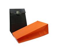 MORANTI Bolsas de regalo de fiesta de color naranja y negro de 5.1 x 3.1 x 9.4 pulgadas, pequeñas bolsas de papel para bodas, cumpleaños, aniversarios, fiestas, bolsas de regalo, dulces (naranja