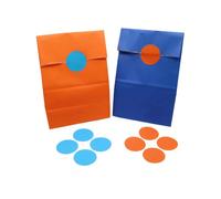 MORANTI Bolsas de regalo de fiesta naranja y azul de 5.1 x 3.1 x 9.4 pulgadas, bolsas de papel pequeñas para bodas, cumpleaños, aniversarios, fiestas, bolsas de regalo, aperitivos y dulces (naranja