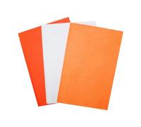 MORANTI Papel de regalo de papel de regalo naranja y blanco claro, 30 hojas de 19.7 x 27.6 pulgadas para fiesta de Navidad, suéter feo decoración de fiesta