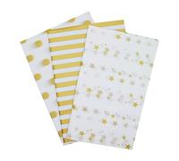 MORANTI Papel de seda a granel con patrón de rayas de estrellas doradas, 30 hojas de 19.7 x 27.5 pulgadas, para graduación, cumpleaños, boda, Navidad, regalo, decoración, bolsas de regalo