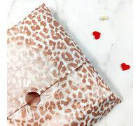 MORANTI Rose Gold Cheetah Print Bulk Tissue Paper Gift Wrapping 25 Sheets 19.7" x 27.5" for Birthday wedding Gift Bags DIY Art Craft Wrapping Gift Tissue Paper