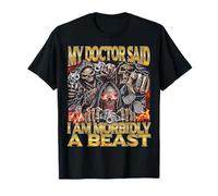 Morbidly a Beast - Edgy Skeleton Bootleg Hard Skeleton Meme Camiseta