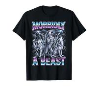 Morbidly A Beast Funny Alpha Wolf Meme Bootleg Y2K Graphic Camiseta