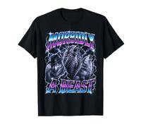 Morbidly A Beast Funny Alpha Wolf Meme Bootleg Y2K Graphic Camiseta