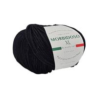 Morbidoso XL Hilo de lana de 100% lana merina, resistente al lavado, para tejer y crochet, lana de bebé de un solo color, 50 g / 100 m para mantas y ropa (Negro 150)
