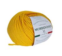 Morbidoso XL ovillo de hilo 100% lana merino preencogido, para ganchillo y punto, lana para bebé, colores sólidos, 50gr 100metros, para mantas y ropa (Amarillo 957)