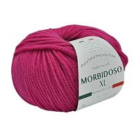 Morbidoso XL ovillo de hilo 100% lana merino preencogido, para ganchillo y tejido de punto, lana para bebé, colores sólidos, 50 g 100 metros, para mantas y ropa (Ciclamino 36)