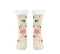 Morbuy 1 Pares Calcetines Termicos para Mujer y Hombre, Calcetines Extra Cálido Cómodos Térmicos Antideslizantes Invierno para el Hogar (Flamenco,Talla única)
