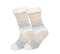 Morbuy 1 Pares Calcetines Termicos para Mujer y Hombre, Calcetines Extra Cálido Cómodos Térmicos Antideslizantes Invierno para el Hogar (A615 Amarillo,Talla única)