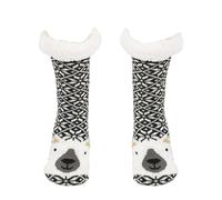 Morbuy 1 Pares Calcetines Termicos para Mujer y Hombre, Calcetines Extra Cálido Cómodos Térmicos Antideslizantes Invierno para el Hogar (Perro blanco,Talla única)