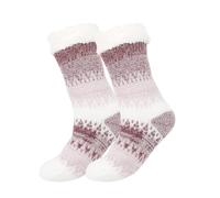 Morbuy 1 Pares Calcetines Termicos para Mujer y Hombre, Calcetines Extra Cálido Cómodos Térmicos Antideslizantes Invierno para el Hogar (A615 Rosa intenso,Talla única)