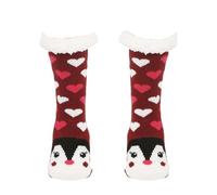 Morbuy 1 Pares Calcetines Termicos para Mujer y Hombre, Calcetines Extra Cálido Cómodos Térmicos Antideslizantes Invierno para el Hogar (Pingüino,Talla única)