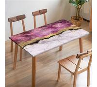 Morbuy 3D Mantel Mesa Rectangular con Bordes Elástica, Manteles de Mesa Antimanchas Mantel Exterior Ajustable Lavable para Cocina, Comedor, Picnic (4.5FT/140x80cm,Marble 11)