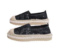 Morbuy Alpargatas Mujer Planas 35-40, Lentejuelas Mariposas Zapatillas Esparto Mujer Cerradas Alpargatas Boda Sencillas y Cómodas Zapatillas Esparto Hombre Espardeñas Sin Cordones (Negro,40)
