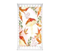 Morbuy Bajera Bebé Cuna y Minicuna,1 Sabanas Ajustable para Bebes Estampado de Champiñón Ropa de Cama Universal para Cama Ovalada, Reloj de Arena y Colchón Rectangula (Naranja,75x30cm)
