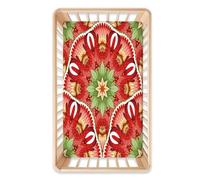 Morbuy Bajera Bebé Cuna y Minicuna,1 Sabanas Ajustable para Bebes Ropa de Cama Universal para Cama Ovalada, Reloj de Arena y Colchón Rectangula (Rojo Vintage,120x60x20cm)