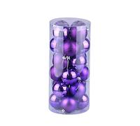 Morbuy Bolas de Navidad 24 Piezas 3/4/6/8cm Colgante de Pared Bolas de árbol de Navidad Adorno de Pared, Árbol Decorativas Boda de Fiesta Suministro Hogar Decoraciones para Festivales (8cm,Púrpura)