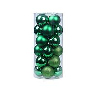 Morbuy Bolas de Navidad 24 Piezas 3/4/6/8cm Colgante de Pared Bolas de árbol de Navidad Adorno de Pared,Árbol Decorativas Boda de Fiesta Suministro Hogar Decoraciones para Festivales 8cm,Verde Oscuro