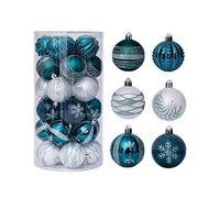 Morbuy Bolas de Navidad 30 Piezas Colgante de Pared Bolas de árbol de Navidad Adorno de Pared, 6cm Árbol Decorativas Boda de Fiesta Suministro Hogar Decoraciones para Festivales (Color Verde)