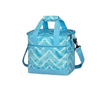 Morbuy Bolsa Termica Porta Alimentos, Bolsa Comida Trabajo, 15L Portatil Bolsa Porta Alimentos, Reutilizable Bolsa Termica para Picnic, Viaje, Trabajo, Escuela, Oficina (30x29x17cm,Ondas)