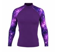 Morbuy Camiseta Natación Hombre Manga Larga (Estilo Morado 2,XXL)