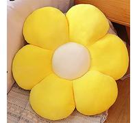 Morbuy Cojín de Peluche con Forma de Flor, Felpa Grueso Cojines para Sillas Cojín de Asiento, Nórdico Hogar Decorar para Oficina Sillas, Sofa, Rincón de Lectura, Habitación (A. Amarillo,30x30cm)