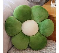 Morbuy Cojín de Peluche con Forma de Flor, Felpa Grueso Cojines para Sillas Cojín de Asiento, Nórdico Hogar Decorar para Oficina Sillas, Sofa, Rincón de Lectura, Habitación (A. Verde Oscuro,30x30cm)