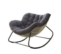 Morbuy Cojines para Mecedora de Exterior - SIN Marco, 120x100x10cm Cojin para Una Mecedora Suave Relax para Silla Huevo, Ratán, Hamaca y Silla Colgante y Jardín, Terraza, Balcón (Gris Oscuro)