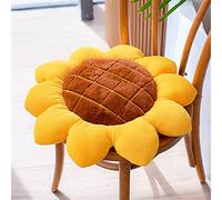 Morbuy Cojines para Sillas Felpa Cojín de Asiento con Forma de Flor, Grueso Súper Suave Almohada de Piso Nórdico Hogar Interior Tatami para Oficina Sillas/Jardín/Sofa (Girasol,50x50cm)
